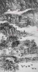 陈燕侬作品桑埔山下古村落