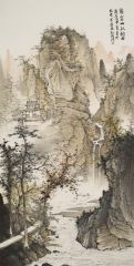 周扬波作品雾灵山秋韵图