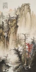 周扬波作品秋山日暮图