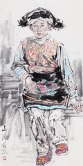 郭山泽作品2016云南昌宁耇街写生04