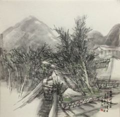 韩敬伟作品杏黄村写生1