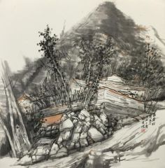 韩敬伟作品杏黄村写生06