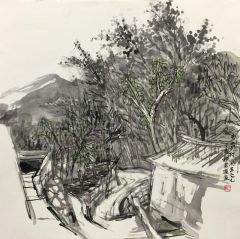 韩敬伟作品杏黄村写生04