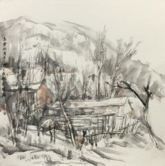 韩敬伟作品杏黄村写生02