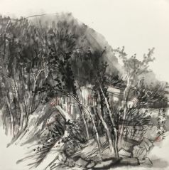 韩敬伟作品杏黄村写生01