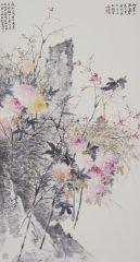 周逢俊作品家山小院又春色