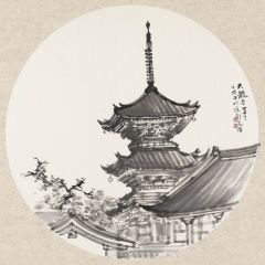 周逢俊作品日本天龙寺