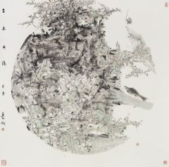 熊红钢作品古木鱼隐